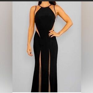 Elegant Black Jovani Evening Dress